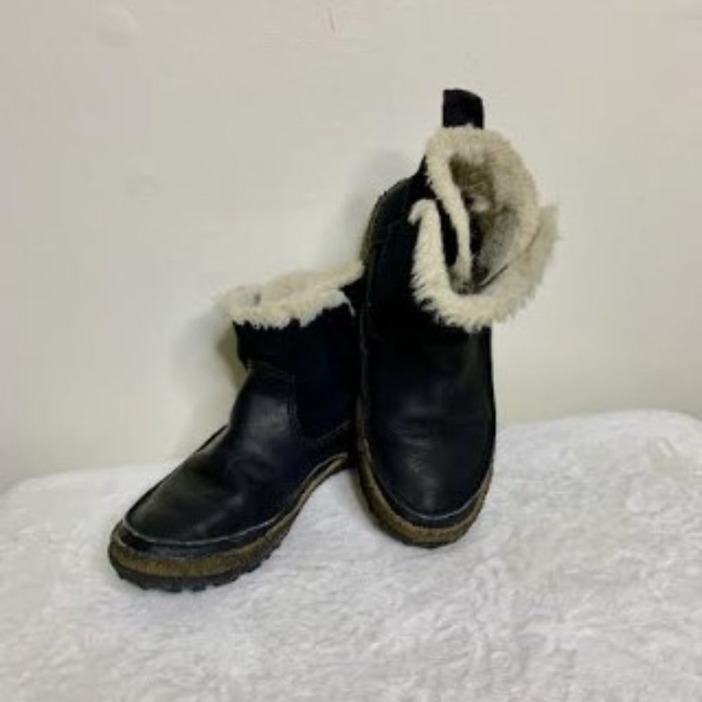 Merrell Tremblant Pull On Polar WaSnow Boots Faux Fur Collar Black J45728 Sz 7.5